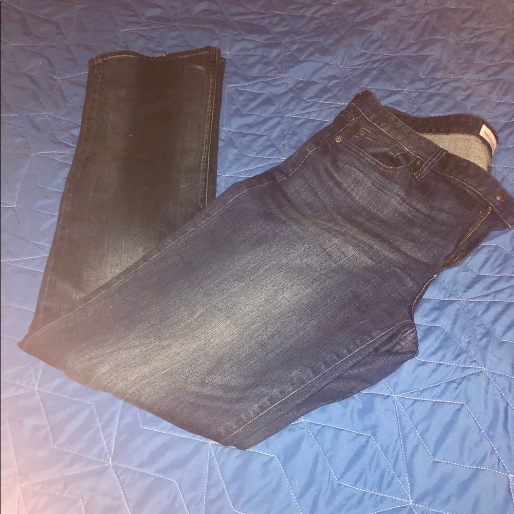 Gap Wide Leg Dark Wash 33T Jeans